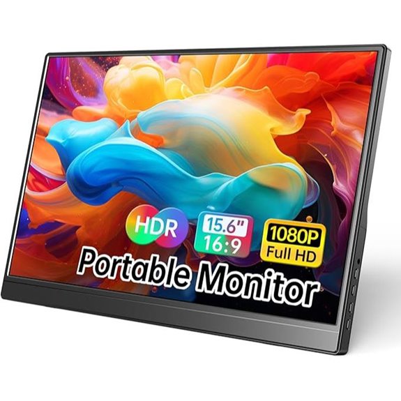 15.6-Inch Portable 1080P USB-C HDMI Monitor with Kickstand