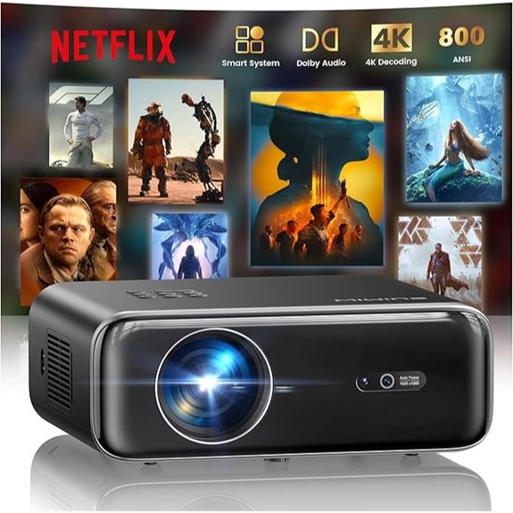 P62 Pro 4K Outdoor WiFi Bluetooth Projector