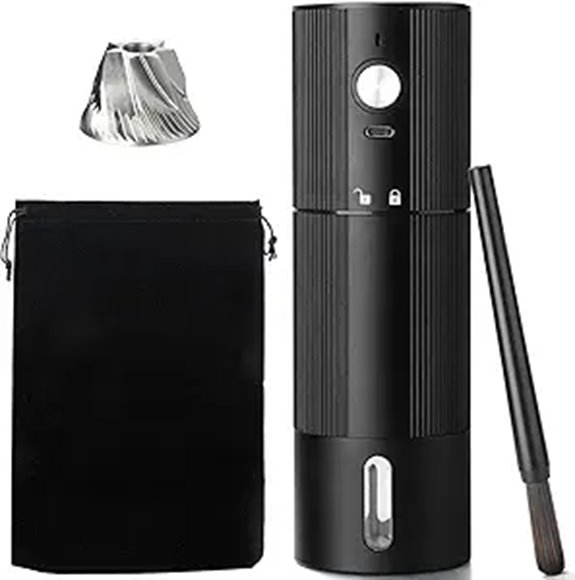 Portable Electric Coffee Grinder with Adjustable Settings