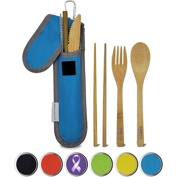 Travel Utensils Set with Case and Accessories