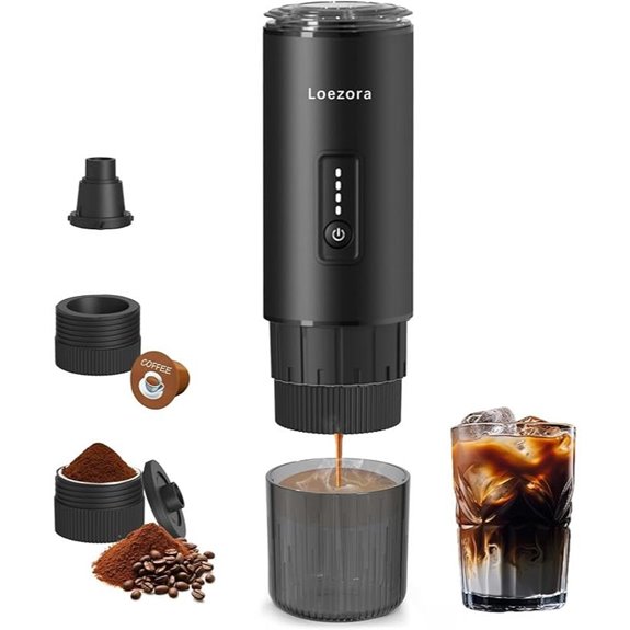 Leozora Portable Espresso Maker 20Bar Rechargeable 3-in-1