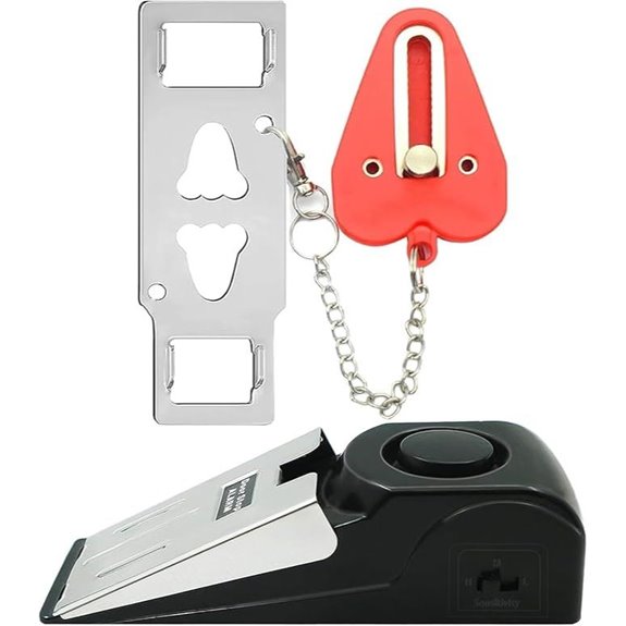 Portable Door Lock & Alarm Set for Home and Travel