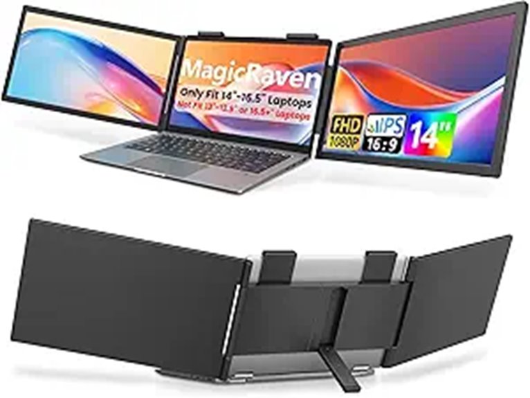 Dual 14 Portable Triple Monitor for Laptops