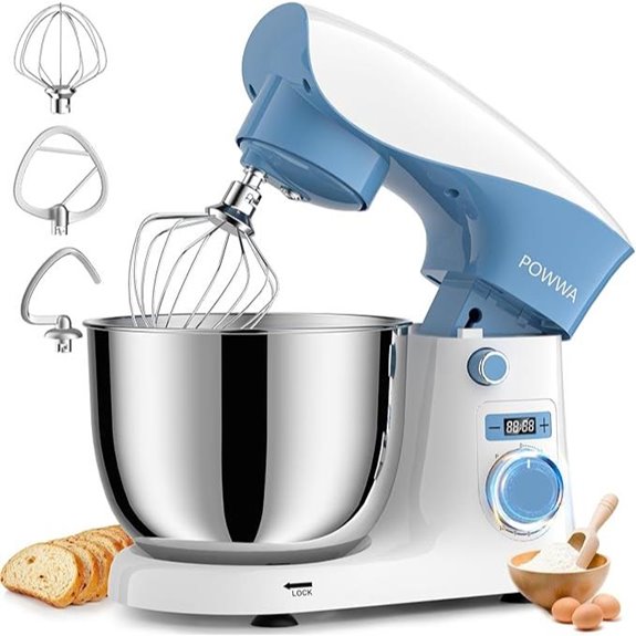 POWWA 6.5 Qt Tilt-Head Stand Mixer with Accessories