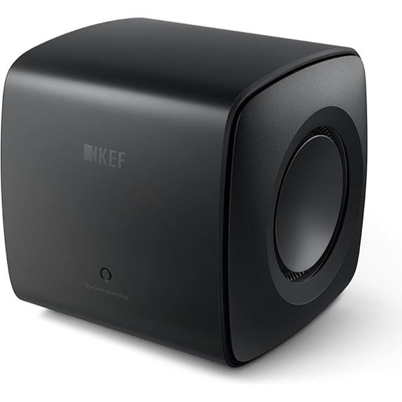 KEF KC62 6.5 Inch 1000W Compact Powered Subwoofer (Black)