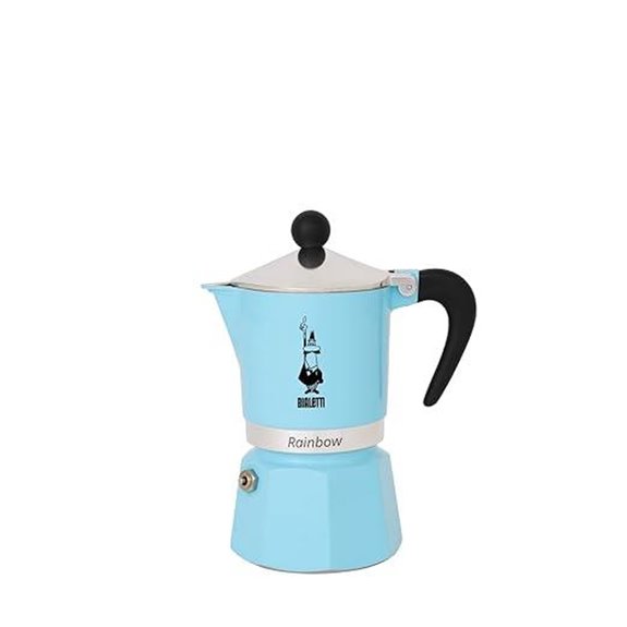 Bialetti 5043 Rainbow Espresso Maker Light Blue