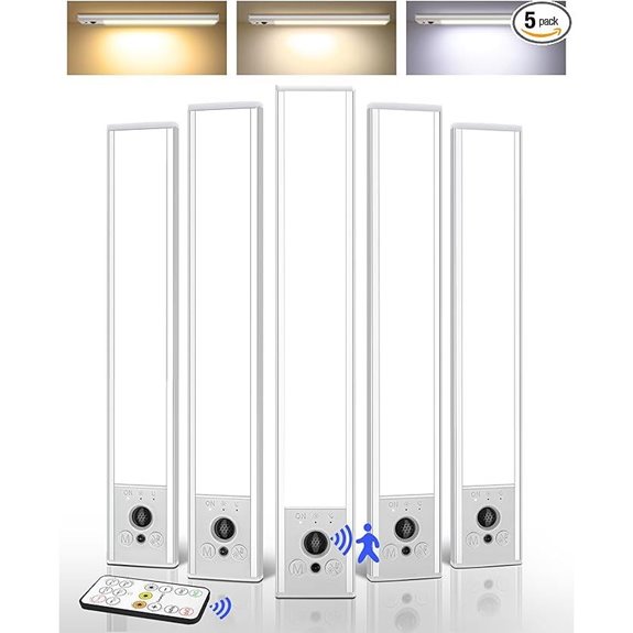 EZVALO 5 Pack Rechargeable Under Cabinet Lights