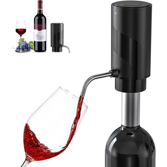 Electric Wine Aerator with USB Rechargeable (Black)