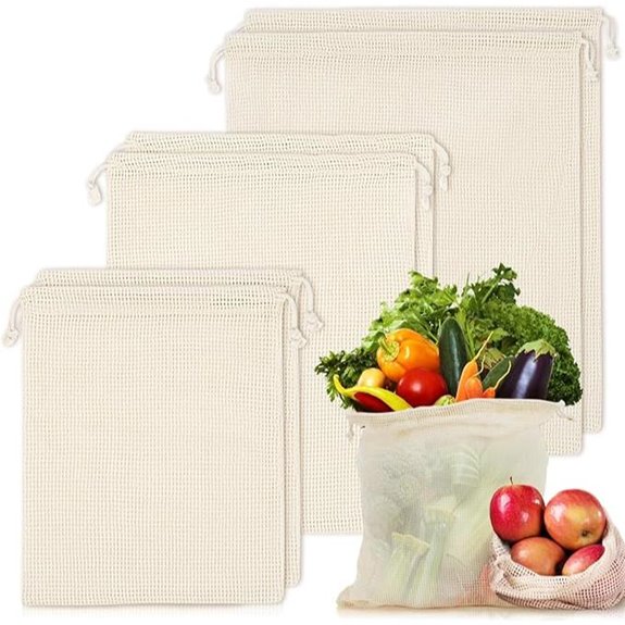 MAQIHAN 6 Pack Reusable Mesh Produce Bags