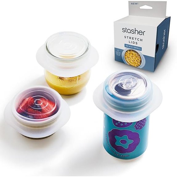 Stasher Reusable Silicone Stretch Lids Airtight Food Covers