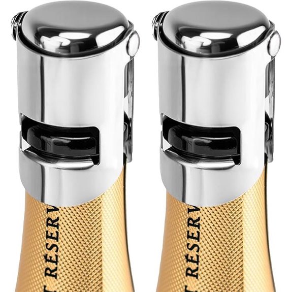 Champagne Bottle Stoppers Reusable Stainless Steel Locking Clamp
