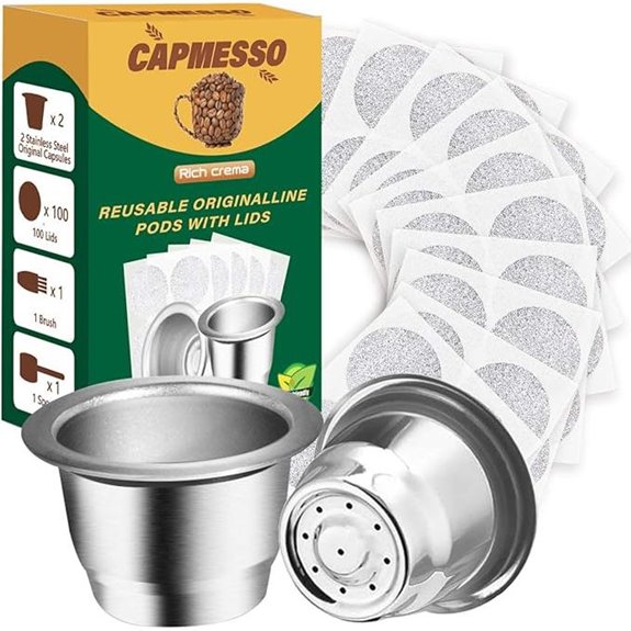 CAPMESSO Reusable Stainless Steel Coffee Pods for Nespresso