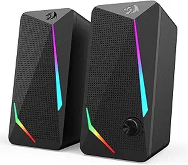 Redragon RGB Desktop Speakers with LED Backlight