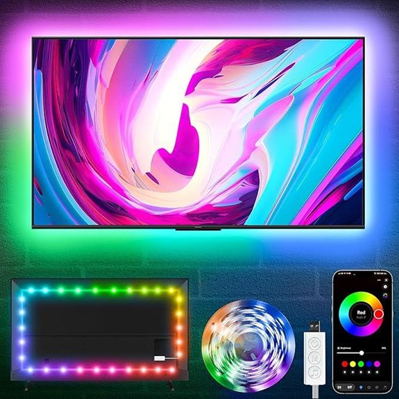 KSIPZE LED TV Backlight 16.5ft RGB Smart App-Control