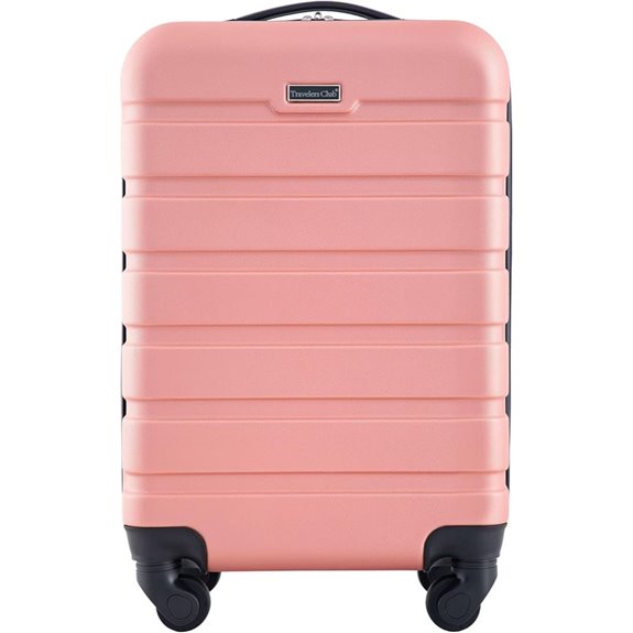 Travelers Club Harper Luggage Rose Gold 20-Inch Carry-On