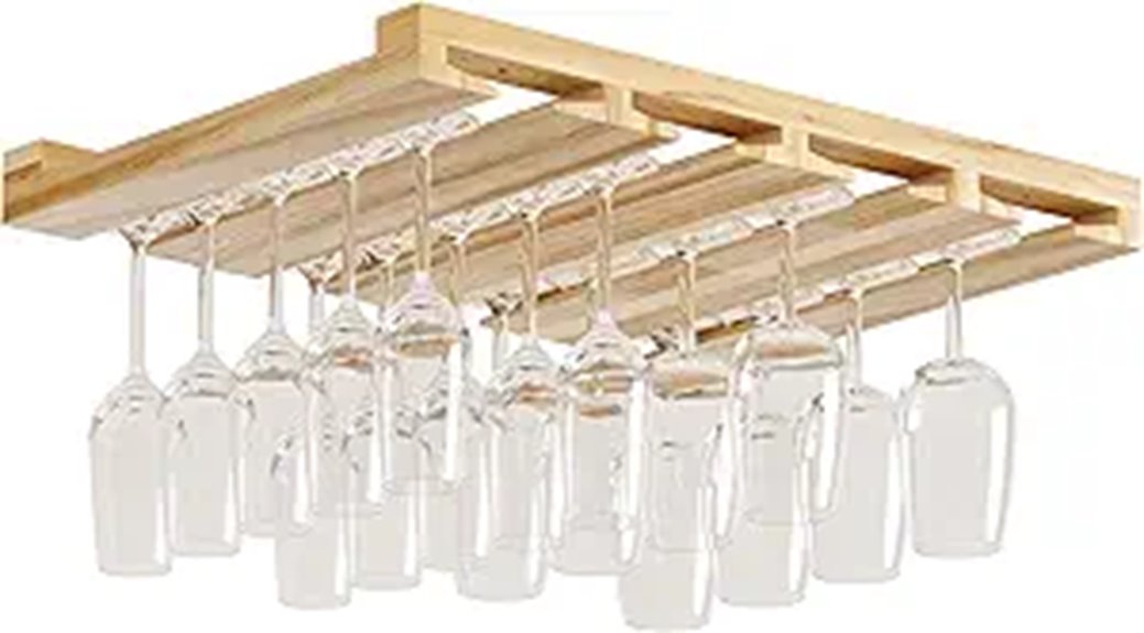 Rustic State Eze 4-Sectional Glassware Rack Organizer