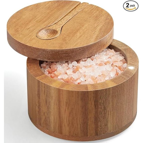Salt Box Bowl with Lid and Spoon