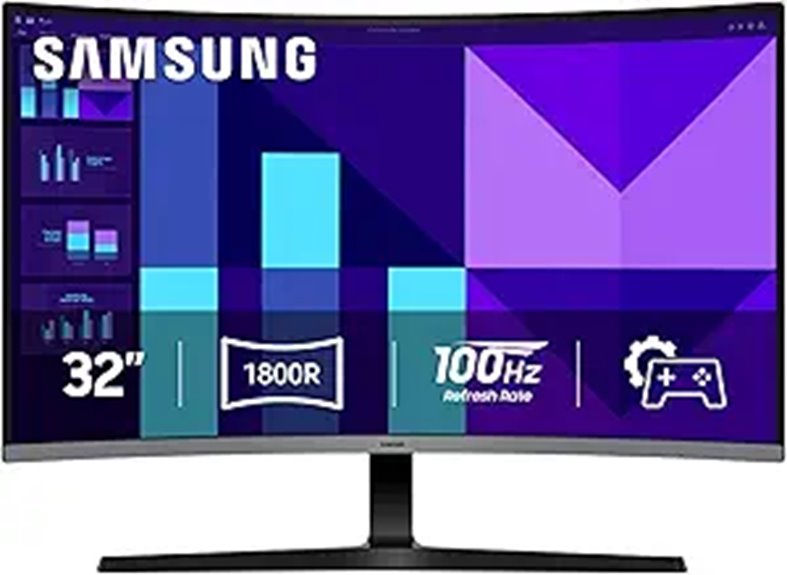 Samsung 32-inch S3 Curved FHD Monitor with Speakers