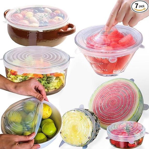 Reusable Silicone Bowl Covers (7-Piece Set)