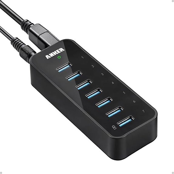 Anker 7-Port USB Hub with Power Adapter