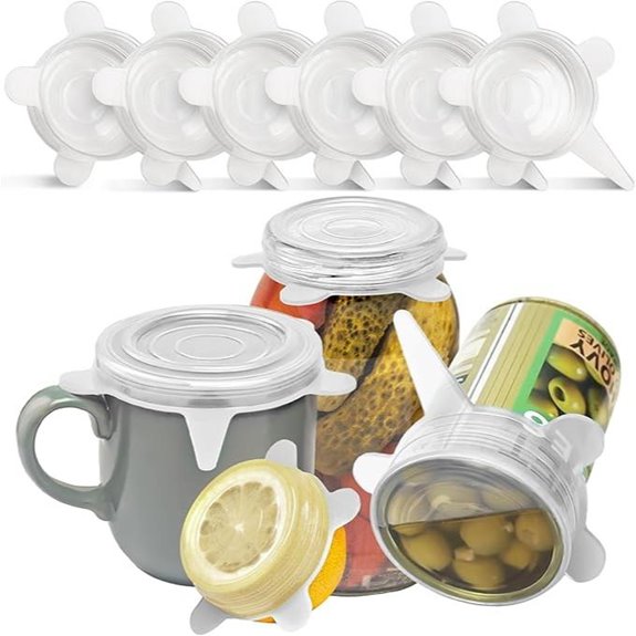 Orblue Silicone Stretch Lids 6-Pack for Food Storage