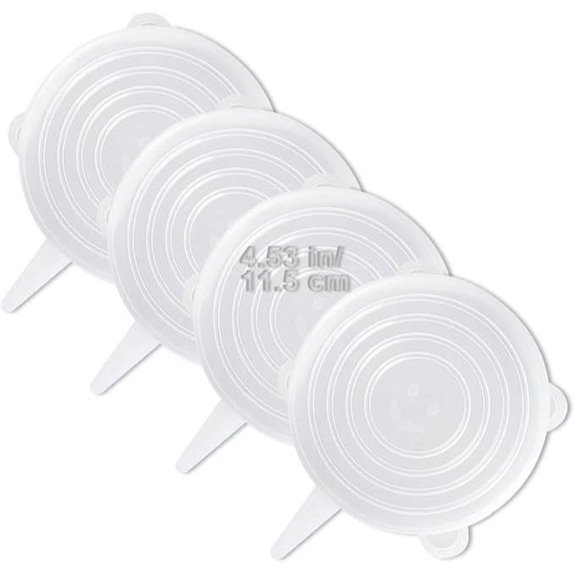 4 Pack Silicone Stretch Lids for Food Storage