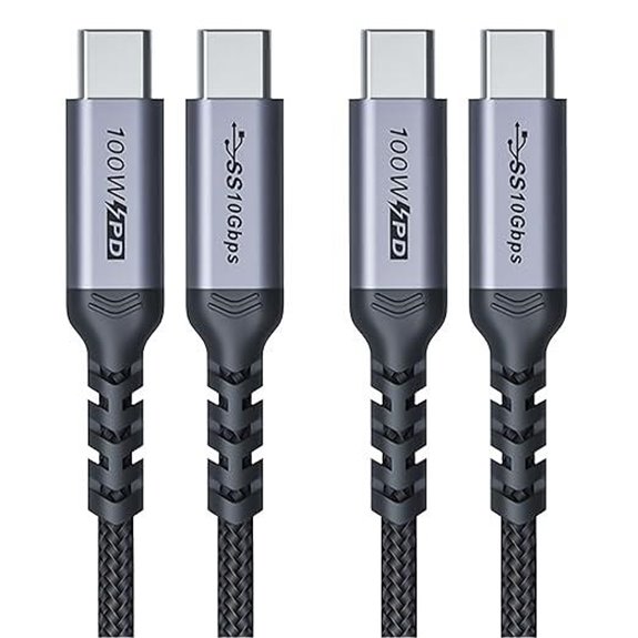 USB-C 6ft 2-Pack Fast Charging & Data Cable