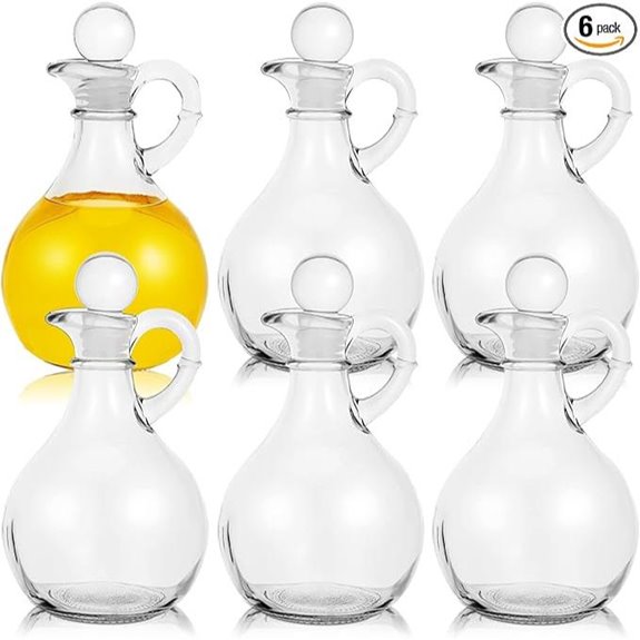 Suclain 6-Pack Oil and Vinegar Dispensers Set