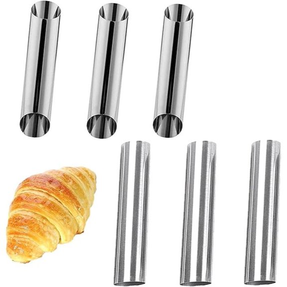 6 Pack Stainless Steel Cannoli Baking Molds