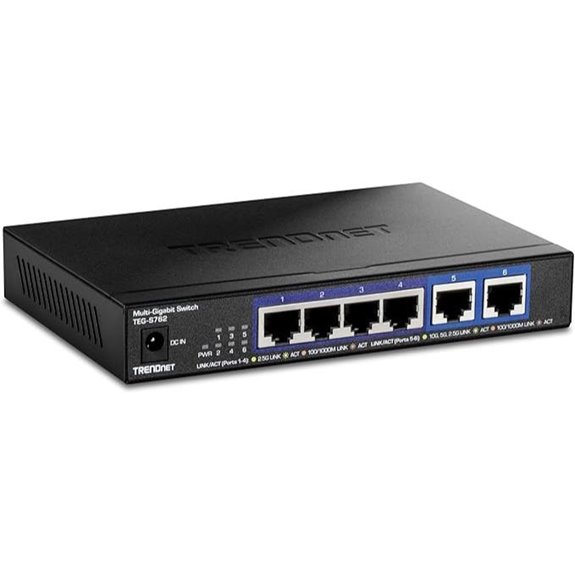 TRENDnet 6-Port 10G Switch with Wall Mount