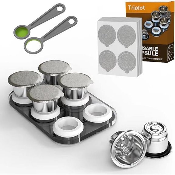 Reusable Nespresso Pods Set (6pcs + Lids + Storage)