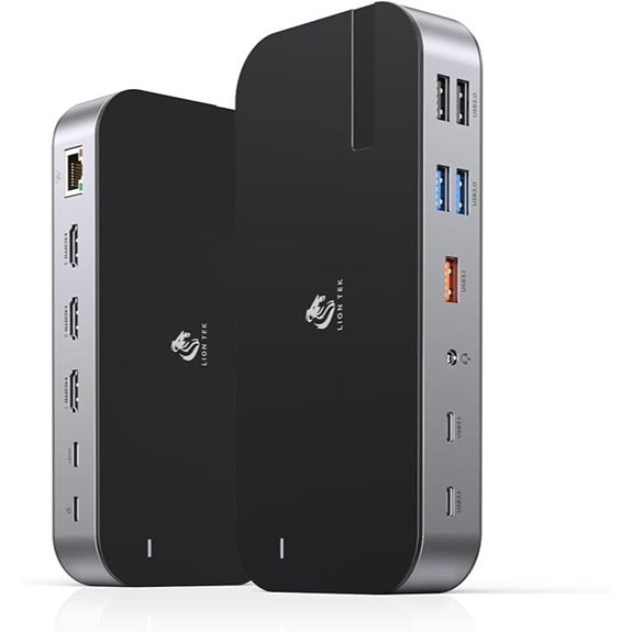 16-in-1 USB-C Docking Station with Triple Monitors