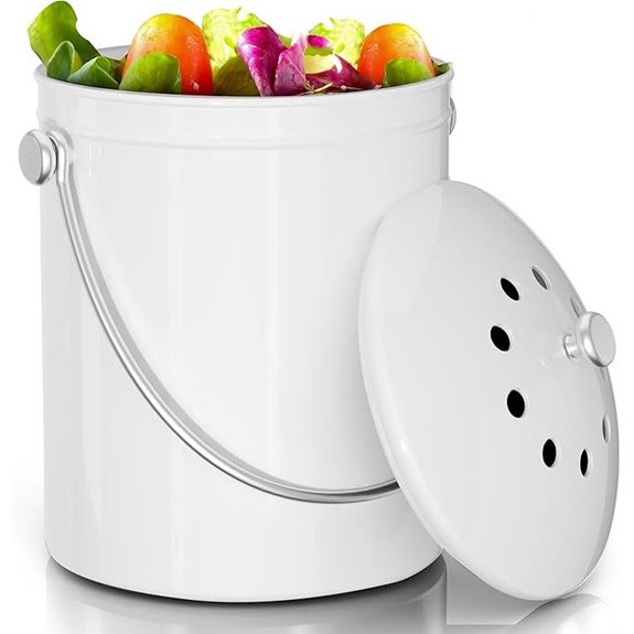 Utopia Kitchen 1.3 Gallon Compost Bin with Lid