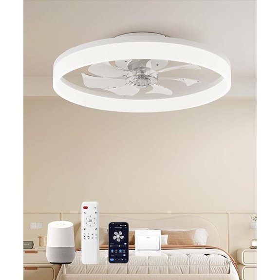 Smart Ceiling Fan with Light Remote & Alexa Control