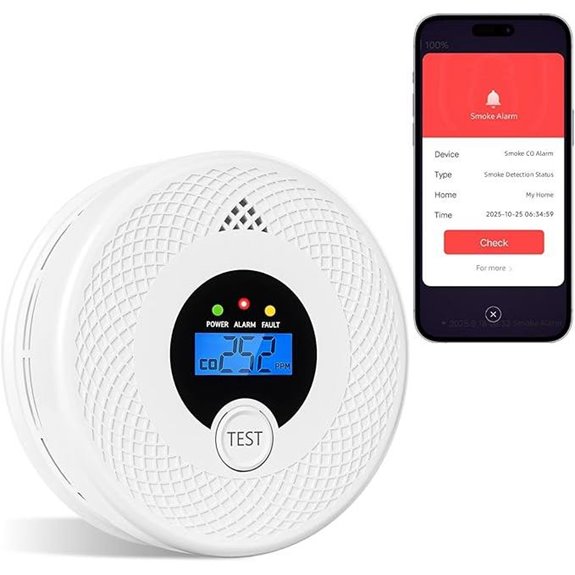 Smart Wi-Fi Smoke & CO Detector with App Alerts