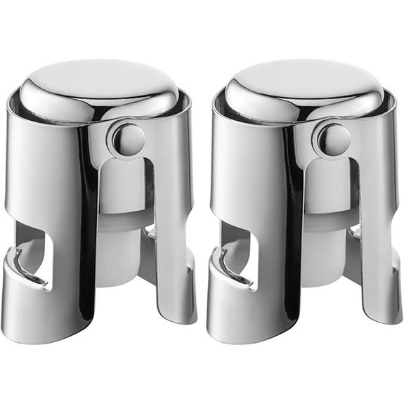 Stainless Steel Champagne Saver Stoppers (2 Pack)