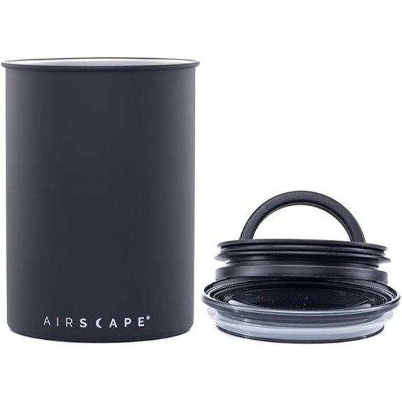 AirScape Stainless Steel Coffee Canister with Oxygen-Removing Lid