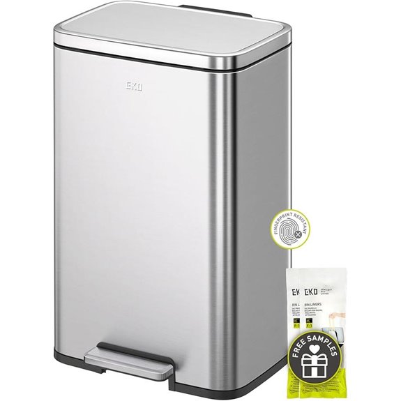 EKO Madison Dual Compartment Stainless Steel Trash Can