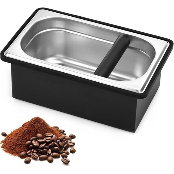 Stainless Steel Espresso Knock Box for Coffee Grounds