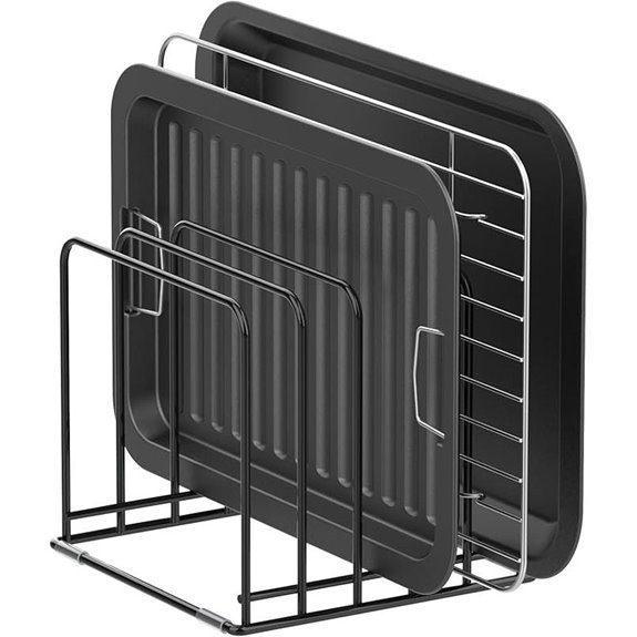 Steel Kitchen Cookware Organizer with 5 Slots