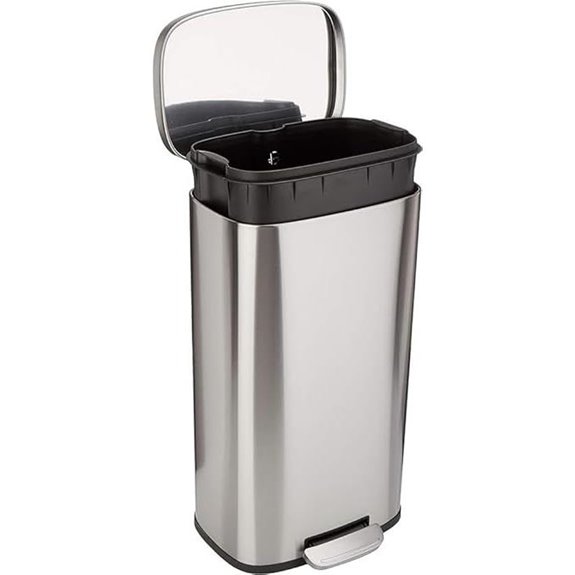 Amazon Basics Smudge-Resistant Stainless Steel Trash Can