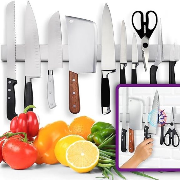 Heavy-Duty Magnetic Knife Holder for Wall