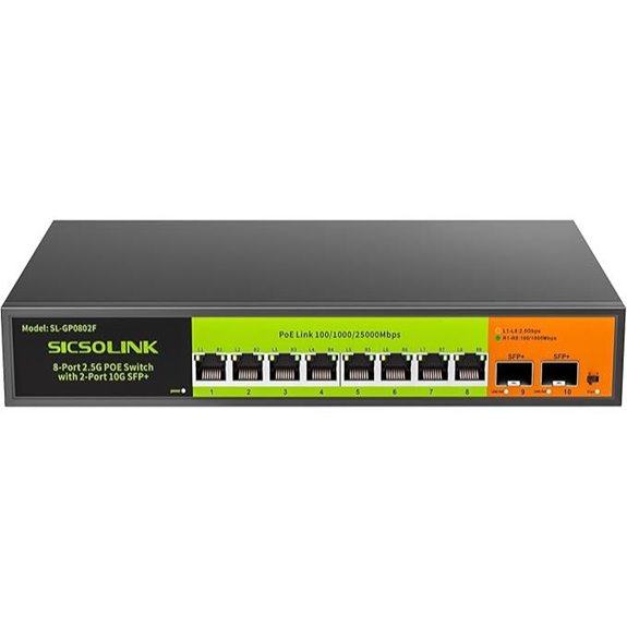 2.5Gb PoE+ 10-Port Switch with 2 10G SFP