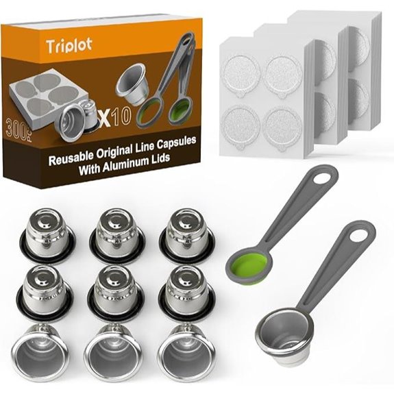 10pcs Reusable Stainless Steel Nespresso Pods Set