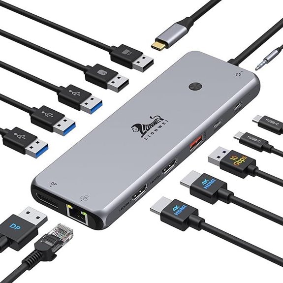 13-in-1 USB C Docking Station with Dual Monitor