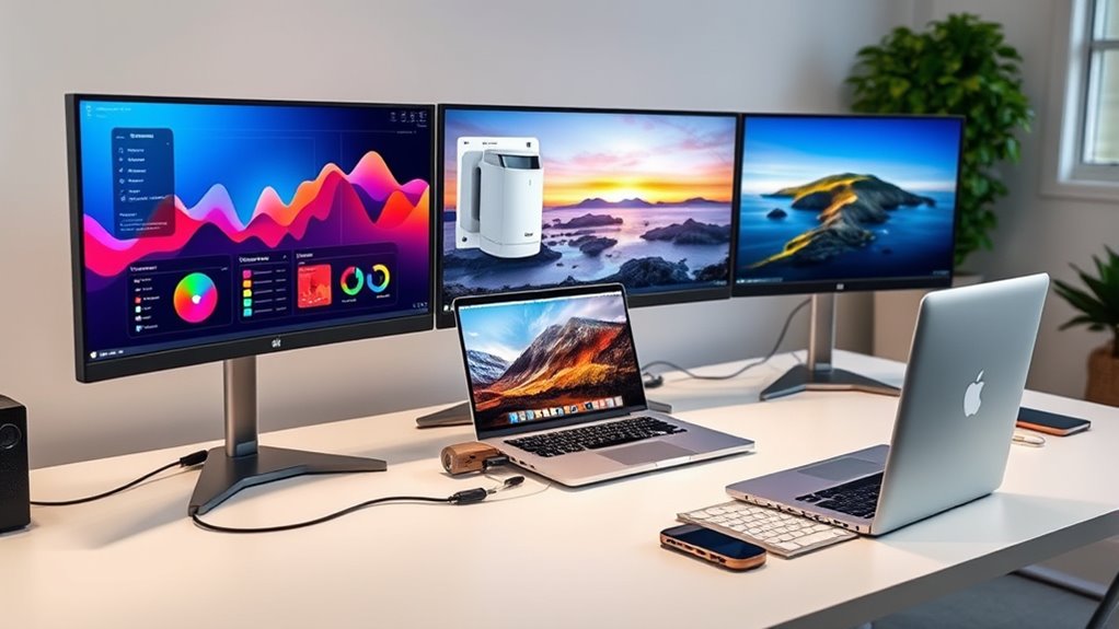 three monitor docking compatibility