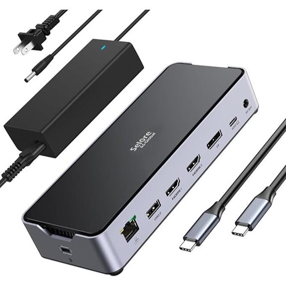 USB-C Docking Station for 3 Monitors and Laptop