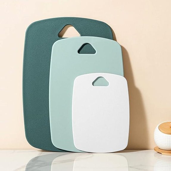 Plastic Cutting Board Set of 3 with Handles
