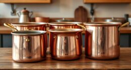 top copper polenta pans
