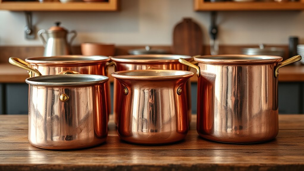 top copper polenta pans